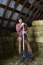 Man Holding a Pitchfork