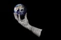 Man holding planet earth Royalty Free Stock Photo