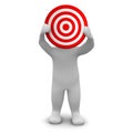 Man holding red target Royalty Free Stock Photo