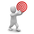 Man holding red target Royalty Free Stock Photo