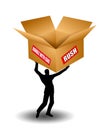 Man Holding Shipping Box Royalty Free Stock Photo