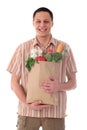 Man holding shopping bag Royalty Free Stock Photo