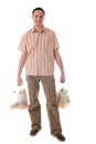 Man holding shopping bags Royalty Free Stock Photo