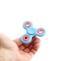 a man holding a spinner Royalty Free Stock Photo