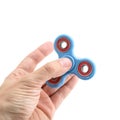 a man holding a spinner motion blur Royalty Free Stock Photo