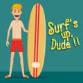 Man Holding Surfing Board