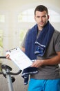 Man holding training plan Royalty Free Stock Photo