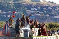 Man Holding Up Heart Of Sacrificed Llama Inti Raymi Festival