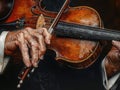 Man Holding Violin Painting
