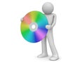 Man holds compact disc Royalty Free Stock Photo