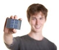 Man Holds Solar Panel Royalty Free Stock Photo