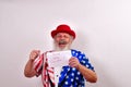 Man holds up sign your vote counts