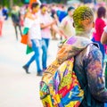 Man on holi festival,