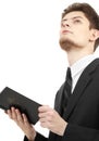 Man with holy bible