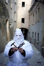 Man in holy week procession Royalty Free Stock Photo