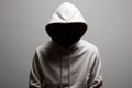 Man in Hood. Boy in a hooded sweatshirt Royalty Free Stock Photo