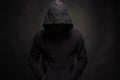 Man in Hood. Dark figure Royalty Free Stock Photo