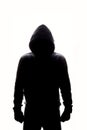 Man in Hood. Male silhouette Royalty Free Stock Photo