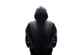 Man in hood silhouette Royalty Free Stock Photo