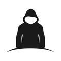 The Man in Hood Silhouette Rising Design Royalty Free Stock Photo