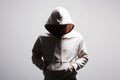 Man in Hoodie. Boy in a hooded sweatshirt Royalty Free Stock Photo