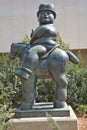 Man on Horse, bronze sculpture by Fernando Botero Colombian