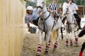 Man in a horseball match Royalty Free Stock Photo