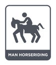 man horseriding icon in trendy design style. man horseriding icon isolated on white background. man horseriding vector icon simple Royalty Free Stock Photo