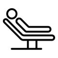 Man hospital bed icon, outline style Royalty Free Stock Photo