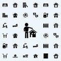 man and house icon. Real estate icons universal set for web and mobile Royalty Free Stock Photo