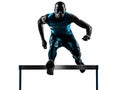 Man hurdler runner silhouette