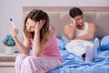 The man husband upset about pregnancy test results