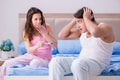 The man husband upset about pregnancy test results