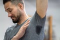 Man With Hyperhidrosis Sweating Very Badly