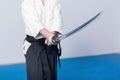 A man on iaido practice