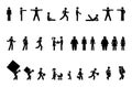 Different situations, pictogram people, stick figure character set