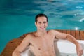 Man inside a jacuzzi Royalty Free Stock Photo