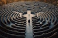 man inside maze Royalty Free Stock Photo