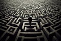 man inside maze Royalty Free Stock Photo