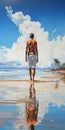 Charles Walking Alone: A Stunning Beach Landscape Painting