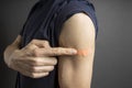 man introduced the coronavirus vaccine Royalty Free Stock Photo