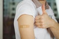 the man introduced the coronavirus vaccine Royalty Free Stock Photo