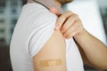 the man introduced the coronavirus vaccine Royalty Free Stock Photo