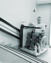 Man in an invalid chair