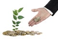 Investing money in environment Royalty Free Stock Photo