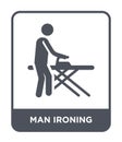 man ironing icon in trendy design style. man ironing icon isolated on white background. man ironing vector icon simple and modern