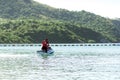 Man on Jet Ski having fun in Ocean Royalty Free Stock Photo