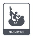 man jet ski icon in trendy design style. man jet ski icon isolated on white background. man jet ski vector icon simple and modern Royalty Free Stock Photo