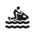 man Jet ski icon. Trendy man Jet ski logo concept on white background from People collection Royalty Free Stock Photo