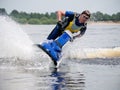 Man on jet ski very close Royalty Free Stock Photo